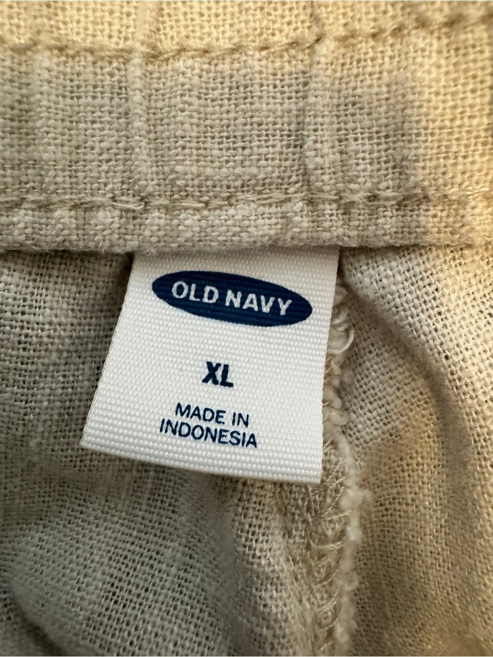 Old Navy Women's Drawstring Wide-Leg Chinos in Light Tan